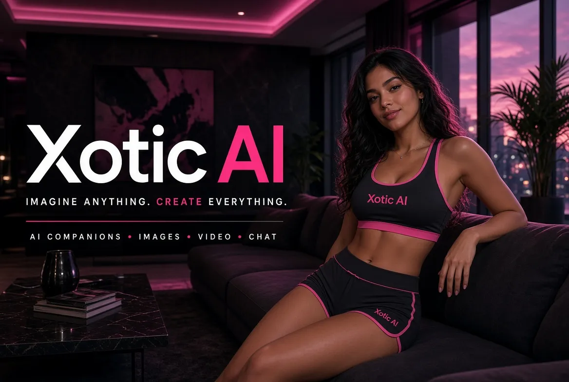 Xotic AI dashboard overview showing chat modes, character creation, and generation tools for new users