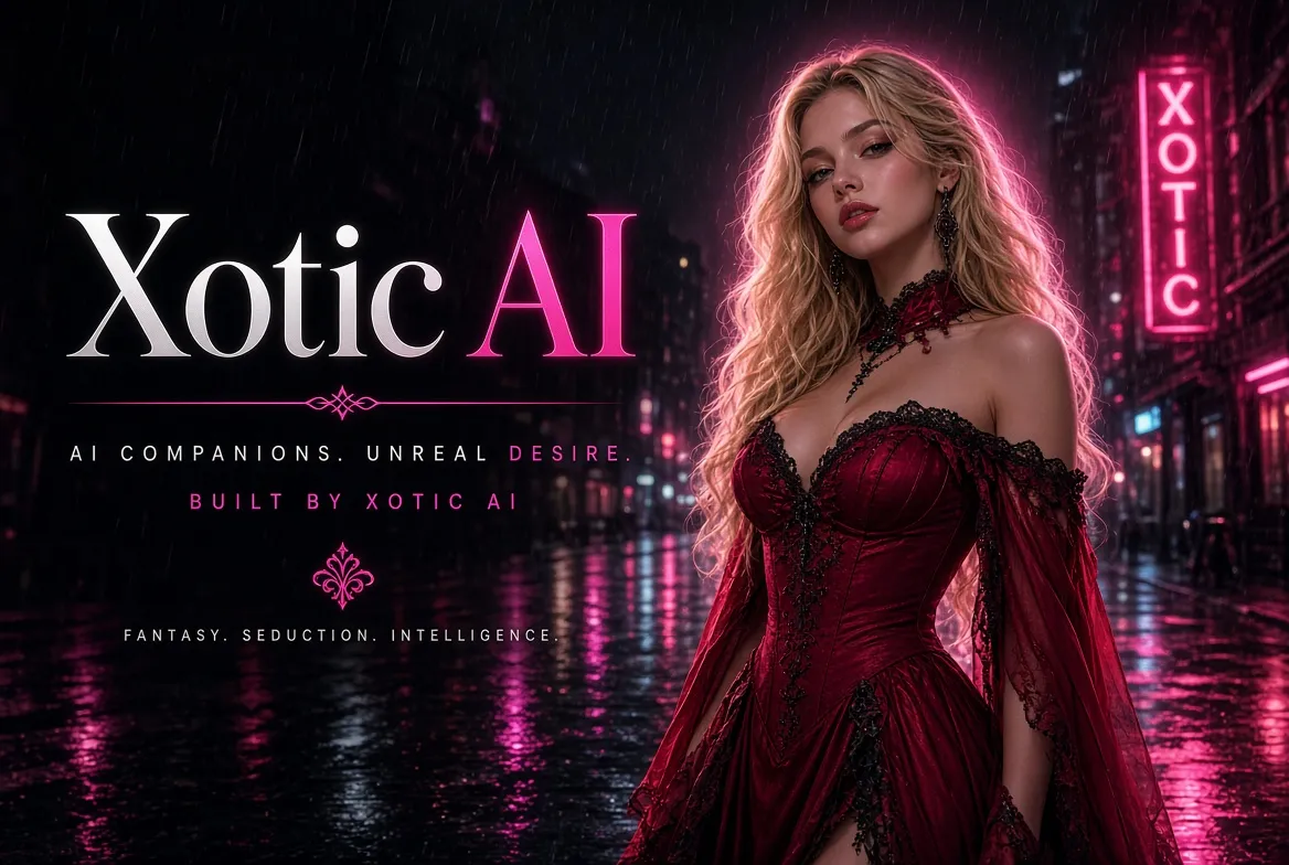 Xotic AI sign-up and character creation step-by-step screens
